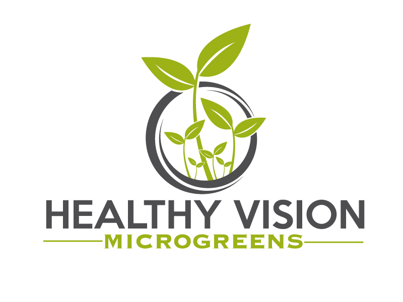 HEALTHY VISION Microgreens logo design by ElonStark