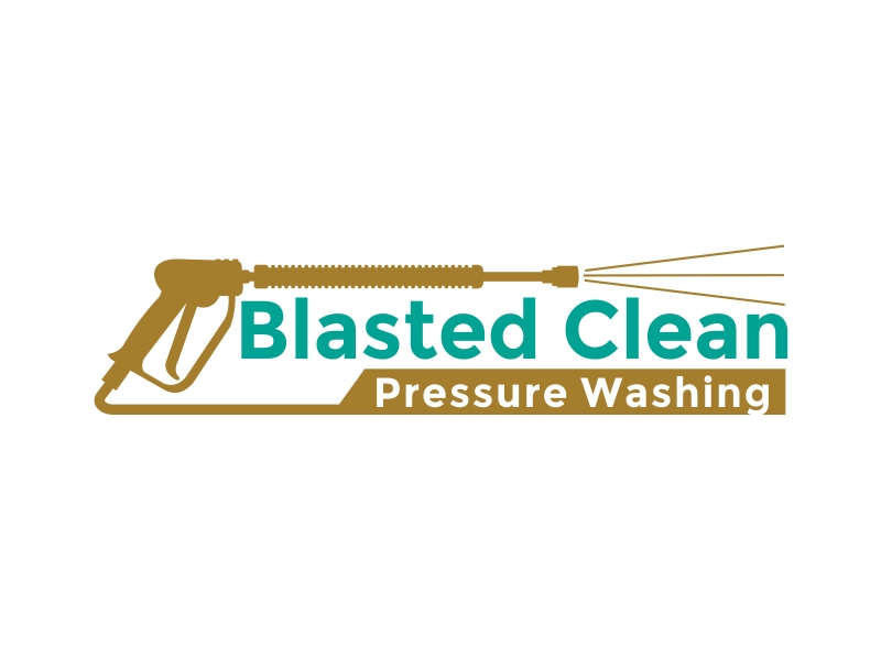 Blasted Clean Pressure Washing logo design by onetm