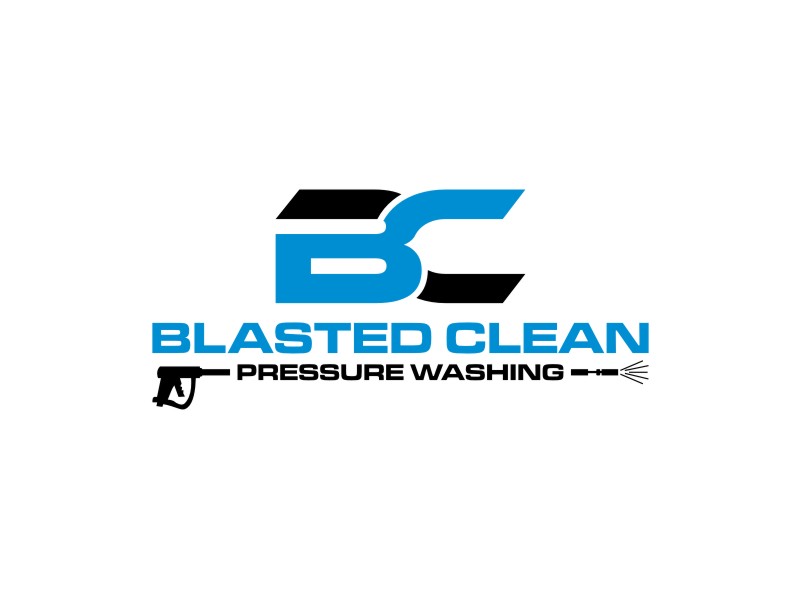 Blasted Clean Pressure Washing logo design by johana