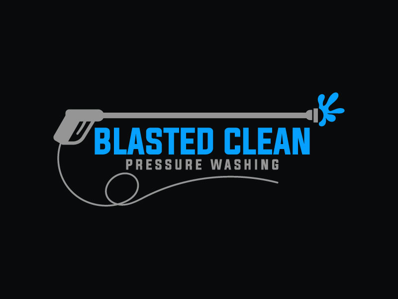 Blasted Clean Pressure Washing logo design by aryamaity