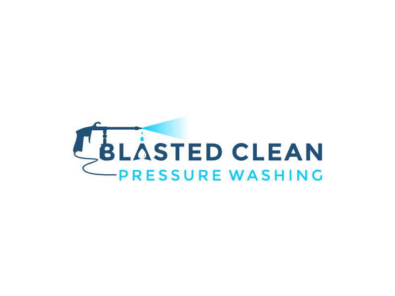Blasted Clean Pressure Washing logo design by diki