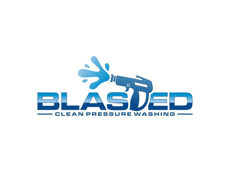 Blasted Clean Pressure Washing logo design by KaySa