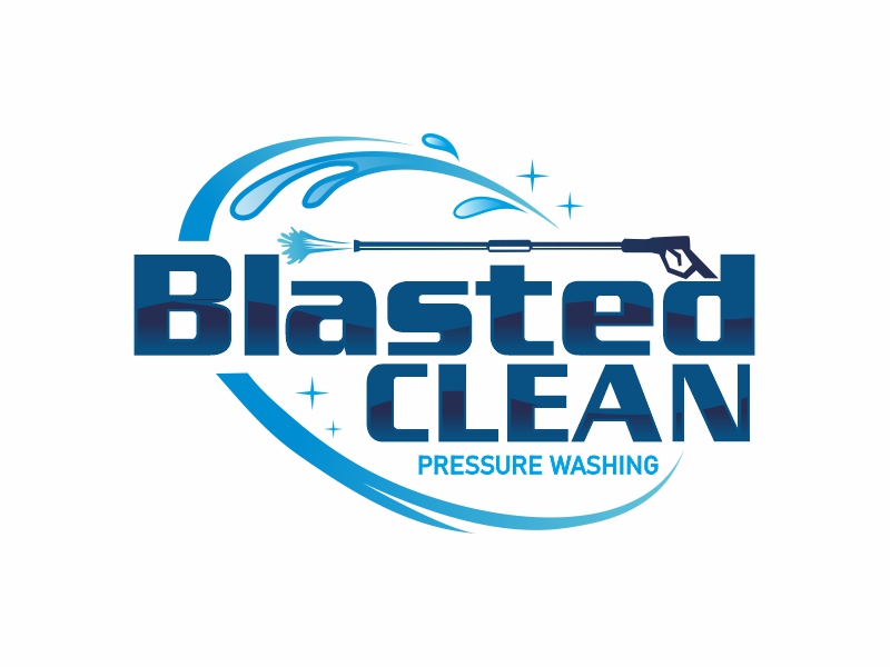 Blasted Clean Pressure Washing logo design by ruki