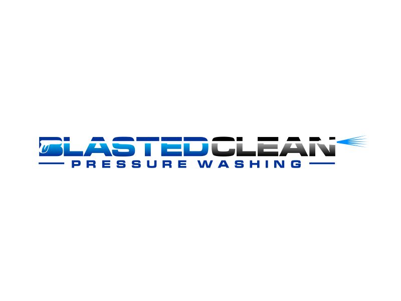 Blasted Clean Pressure Washing logo design by fortunate