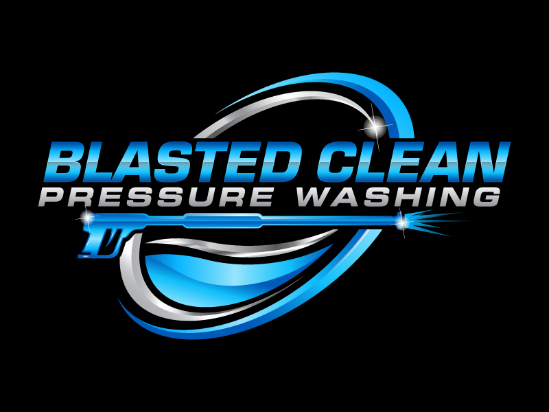 Blasted Clean Pressure Washing logo design by Kirito