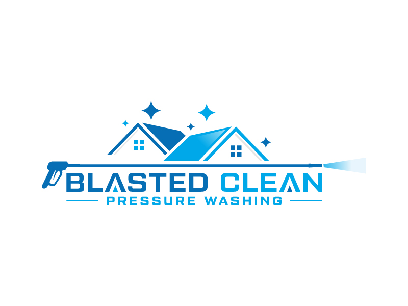 Blasted Clean Pressure Washing logo design by gateout