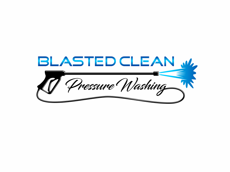 Blasted Clean Pressure Washing logo design by aura