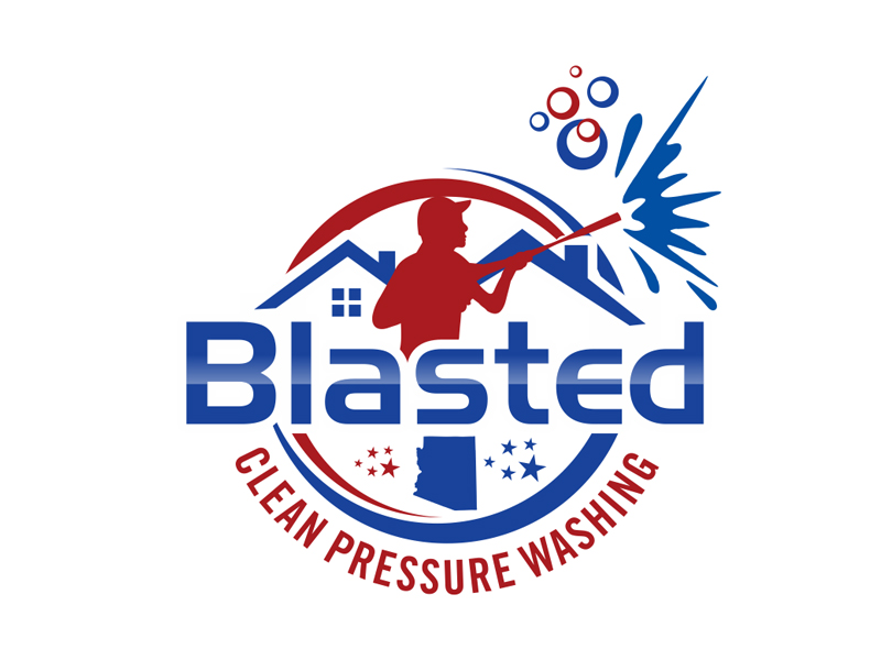 Blasted Clean Pressure Washing logo design by creativemind01