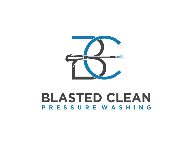 Blasted Clean Pressure Washing logo design by Mahrein