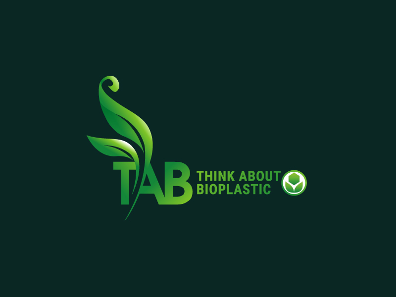 TAB - THINK ABOUT BIOPLASTIC logo design by Koushik