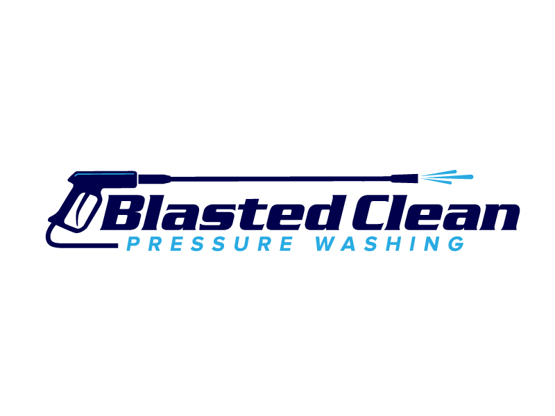 Blasted Clean Pressure Washing logo design by jaize