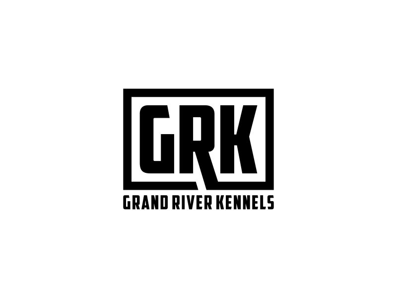 Either GRK initials or Grand River Kennels logo design by blessings