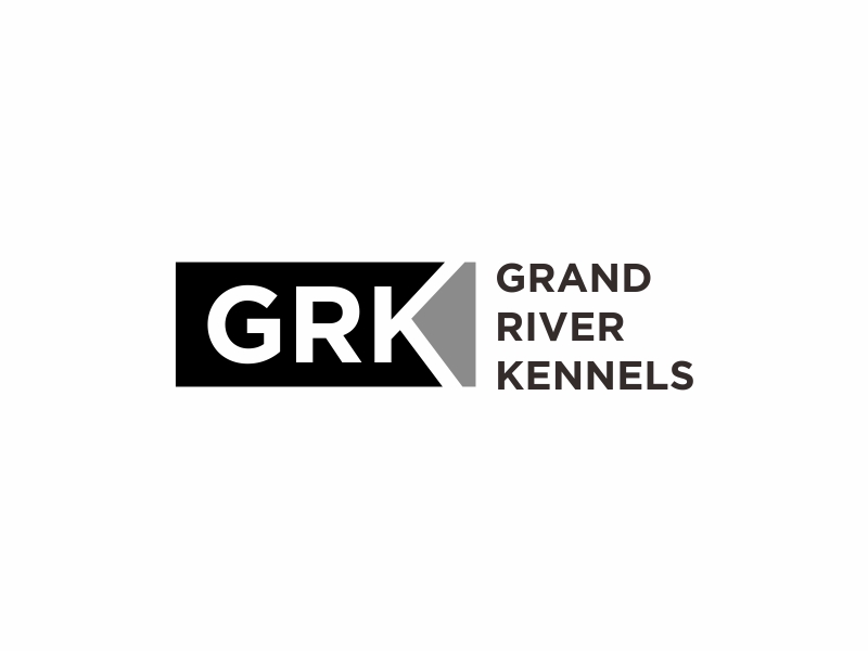 Either GRK initials or Grand River Kennels logo design by Greenlight