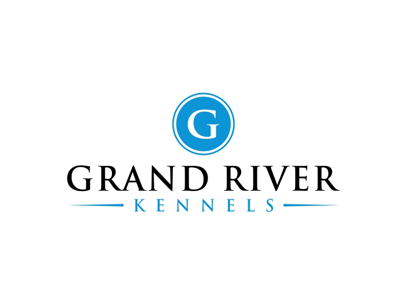 Either GRK initials or Grand River Kennels logo design by AnandArts