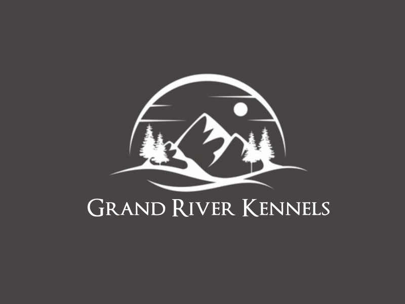 Either GRK initials or Grand River Kennels logo design by dasam