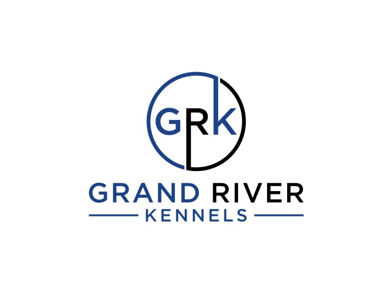Either GRK initials or Grand River Kennels logo design by johana