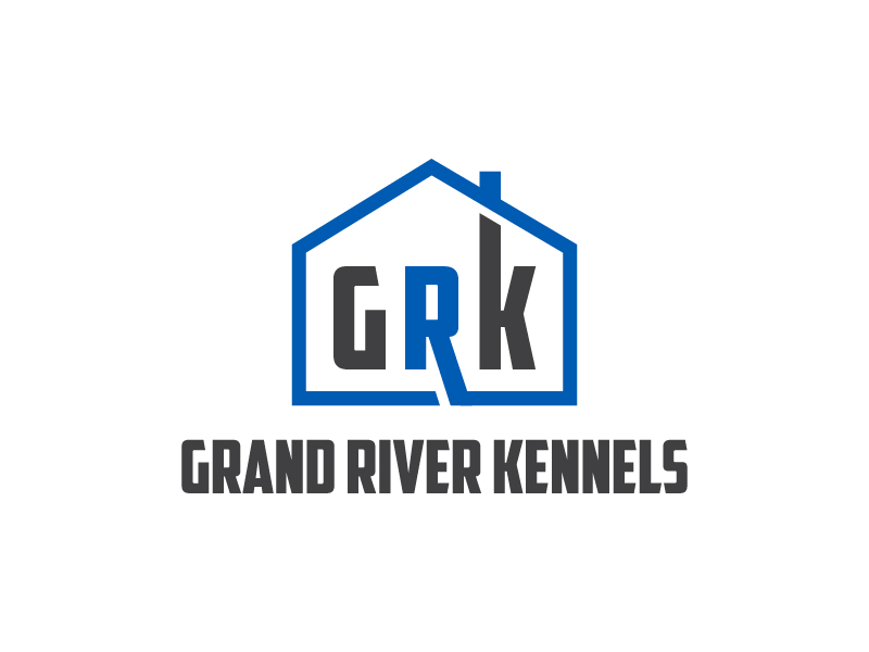 Either GRK initials or Grand River Kennels logo design by sakarep