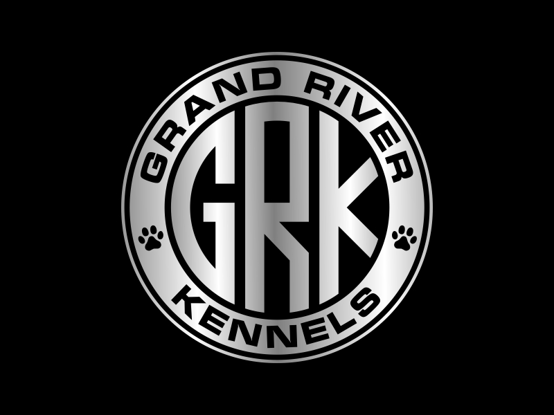 Either GRK initials or Grand River Kennels logo design by rizuki