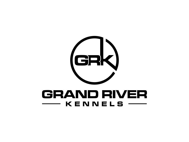 Either GRK initials or Grand River Kennels logo design by oke2angconcept