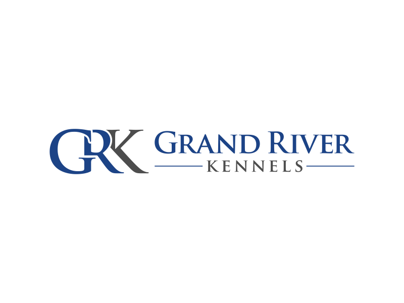 Either GRK initials or Grand River Kennels logo design by pionsign