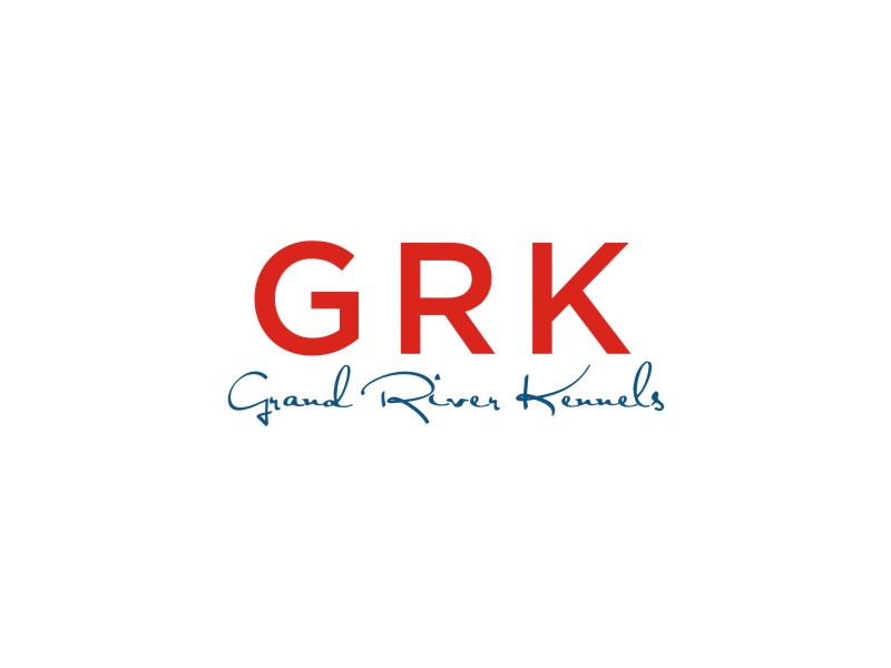 Either GRK initials or Grand River Kennels logo design by Diancox