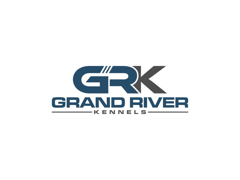 Either GRK initials or Grand River Kennels logo design by Gedibal