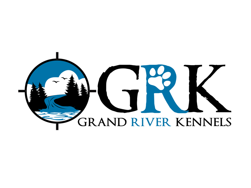 Either GRK initials or Grand River Kennels logo design by creativemind01