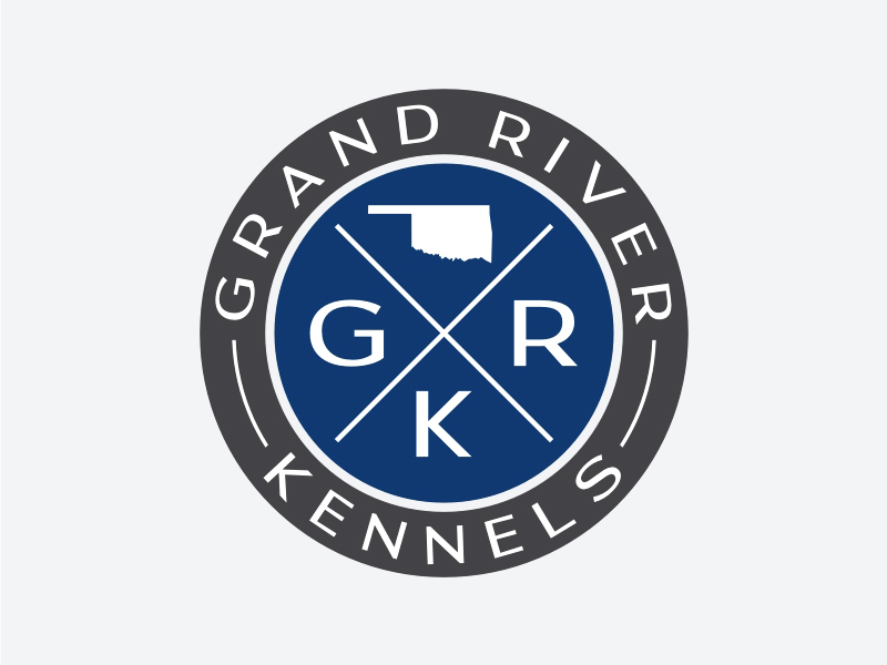 Either GRK initials or Grand River Kennels logo design by wildan