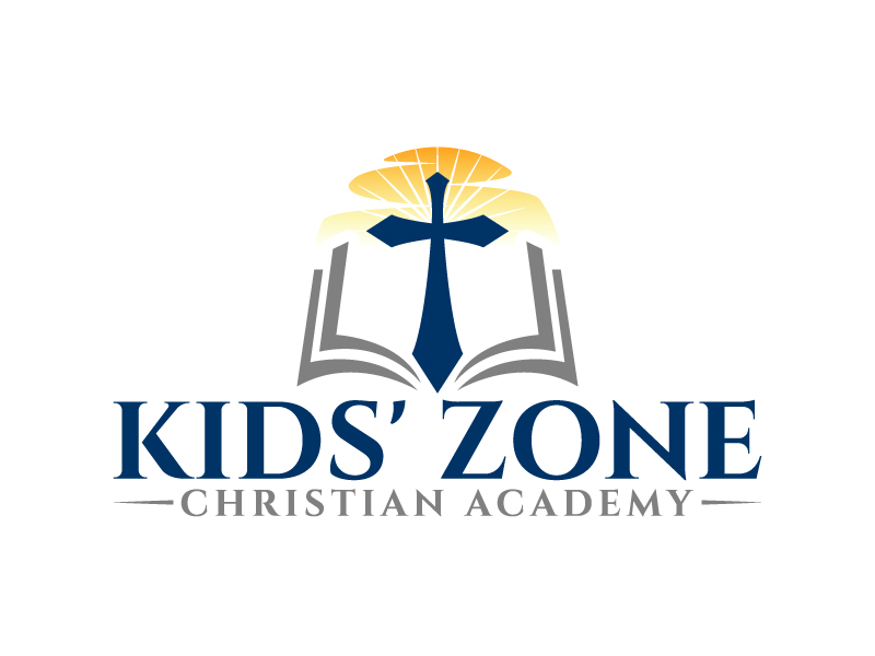 Kids' Zone Christian Academy logo design by Kirito