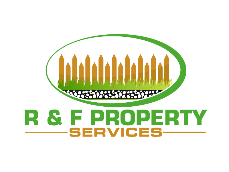 R & F property Services logo design by ElonStark