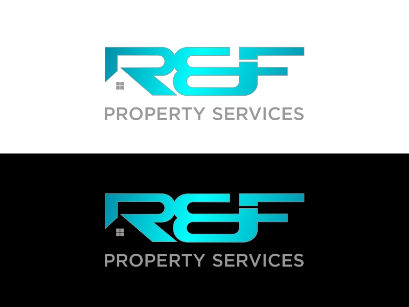 R & F property Services logo design by DYANAA