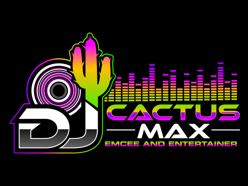DJ Cactus Max logo design by Suvendu