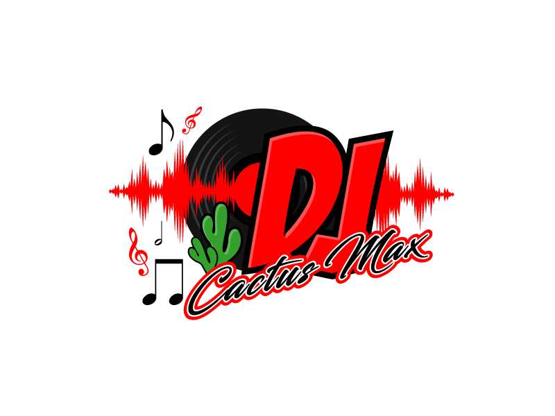 DJ Cactus Max logo design by Koushik