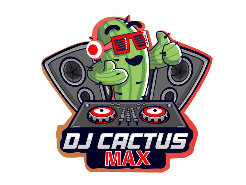 DJ Cactus Max logo design by SomaDey