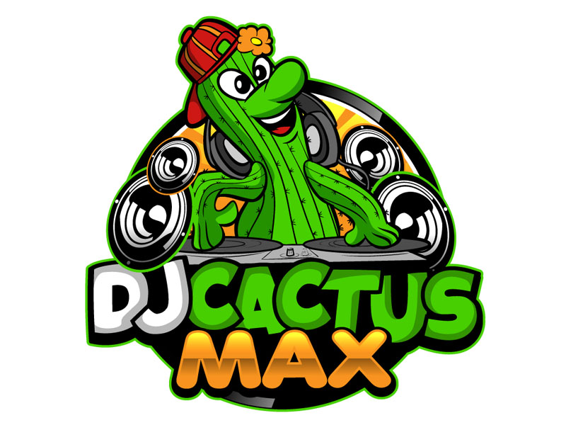 DJ Cactus Max logo design by DreamLogoDesign