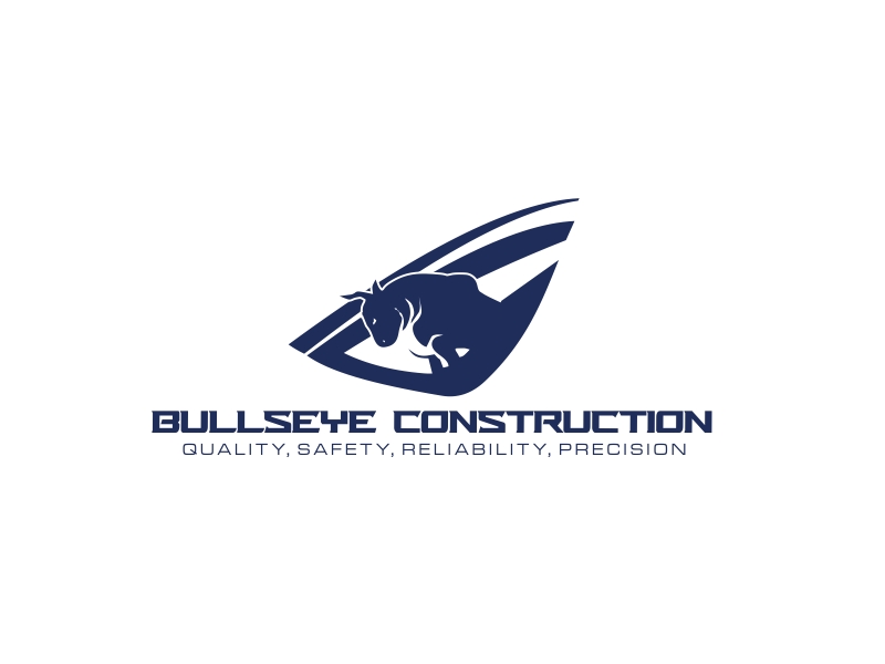 Bullseye Construction logo design by stark