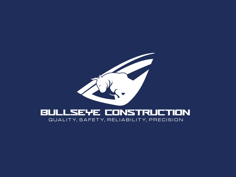 Bullseye Construction logo design by stark