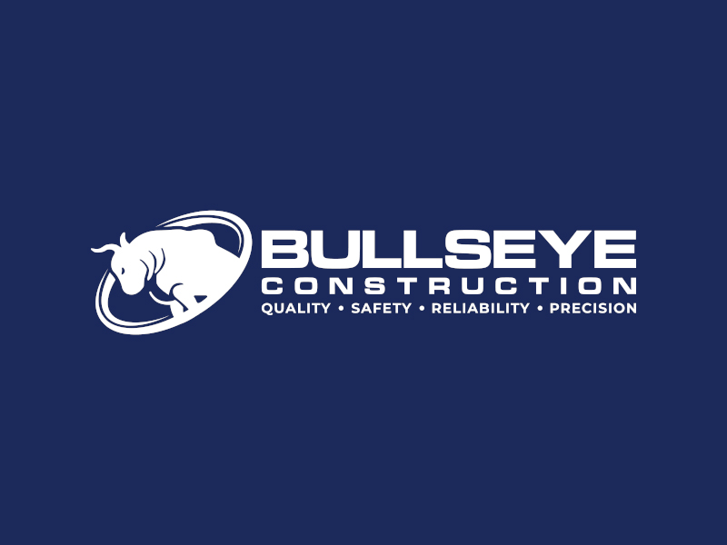 Bullseye Construction logo design by planoLOGO