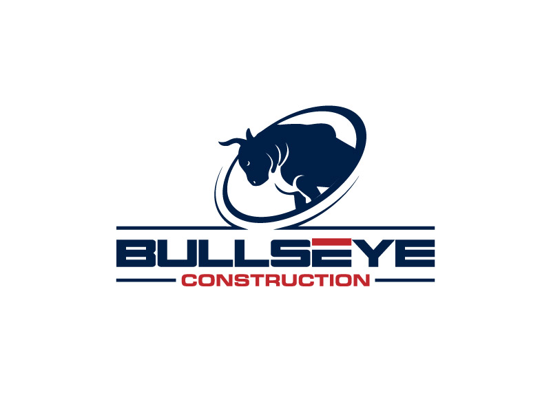 Bullseye Construction logo design by Doublee