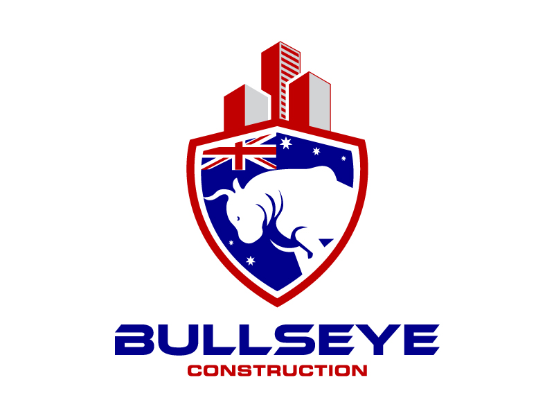 Bullseye Construction logo design by subrata