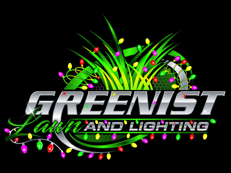 Greenist Lawn and Lighting logo design by Gilate