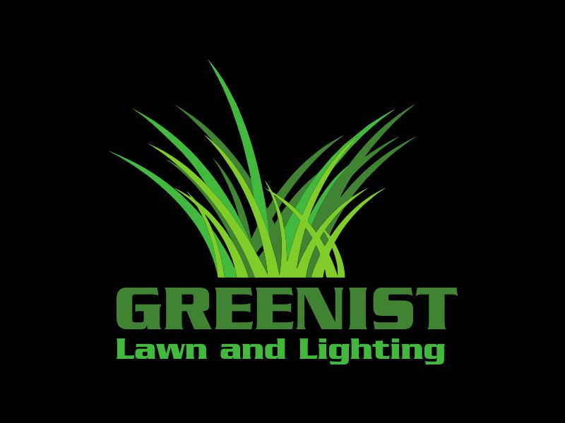 Greenist Lawn and Lighting logo design by oke2angconcept