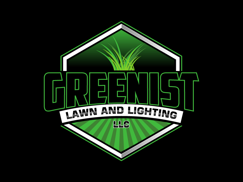Greenist Lawn and Lighting logo design by Poki