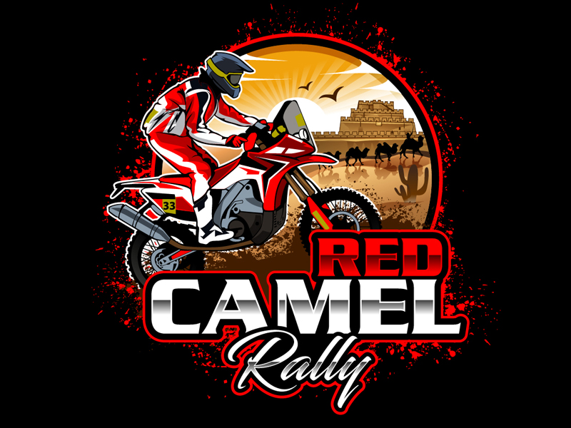 red camel rally RCR logo design by DreamLogoDesign