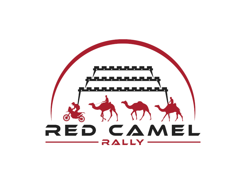 red camel rally RCR logo design by planoLOGO