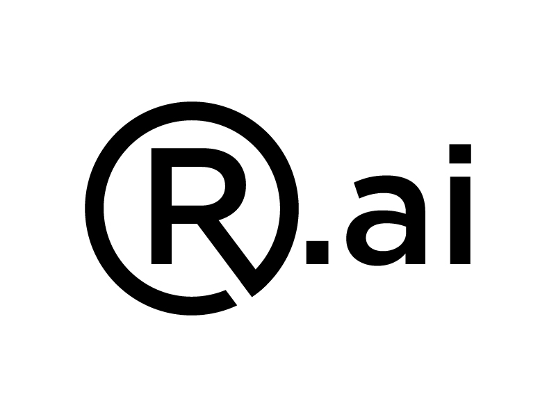 Long version: Rekruttering.ai Short version r.ai / R.ai logo design by cybil