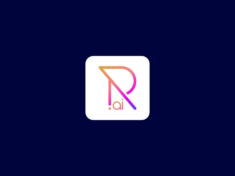 Long version: Rekruttering.ai Short version r.ai / R.ai logo design by twenty4