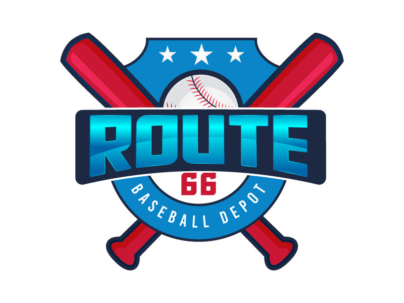 Route 66 Baseball Depot logo design by MonkDesign