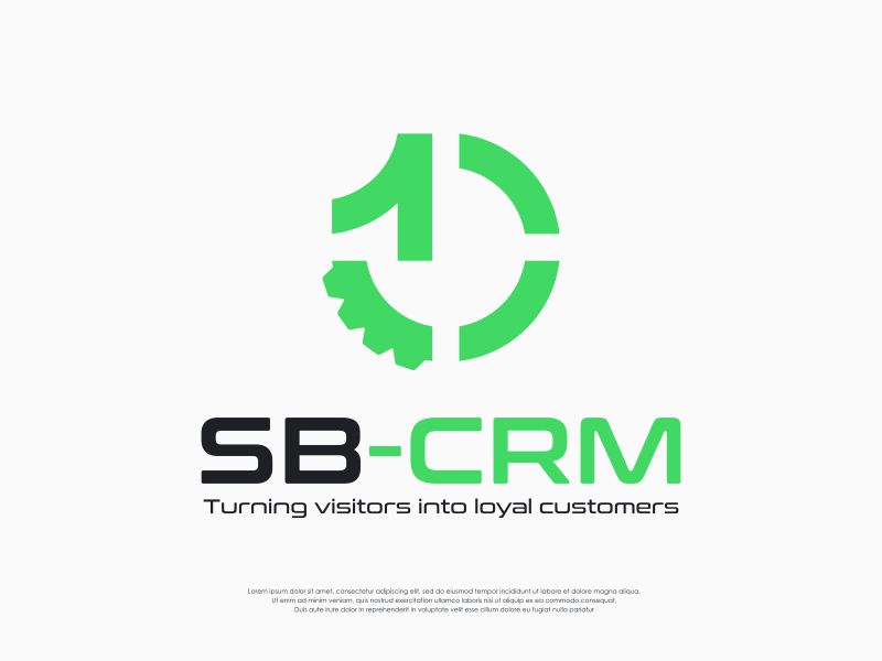 SB-CRM  |  Turning visitors into loyal customers logo design by Hendriansyah
