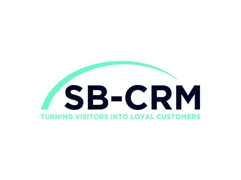 SB-CRM  |  Turning visitors into loyal customers logo design by azizah